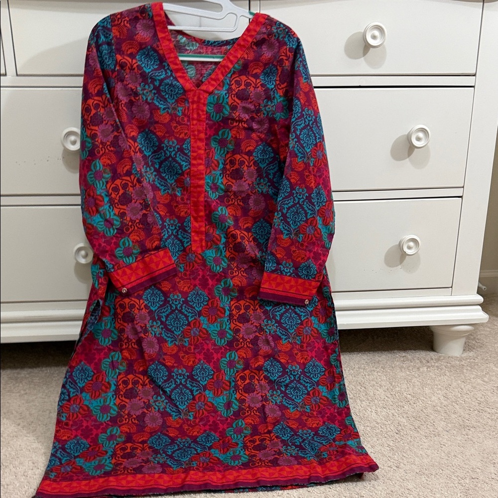 Pakistani nishat linen , khaddar printed shirt